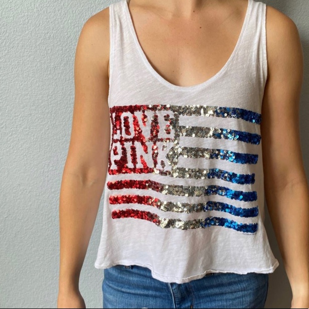 PINK july 4th tank top